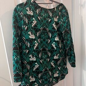 Jcrew Green floral shirt